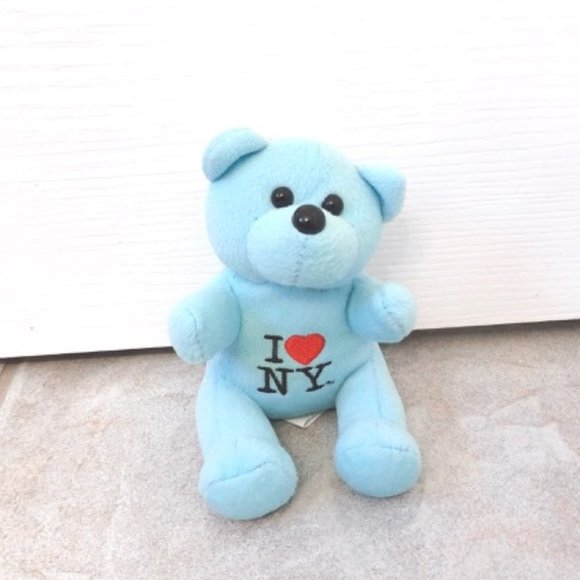 NEW BLUE TEDDY BEAR New York Love - Picture 1 of 1